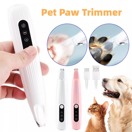 LED Dog Paw Trimmer – Waterproof Precision Pet Hair Clipper