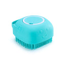 Silicone Dog Bath Brush with Shampoo Dispenser – Pet Grooming Massage Comb