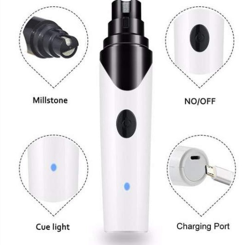 Quiet Electric Pet Nail Grinder – USB Rechargeable Dog Nail Trimmer