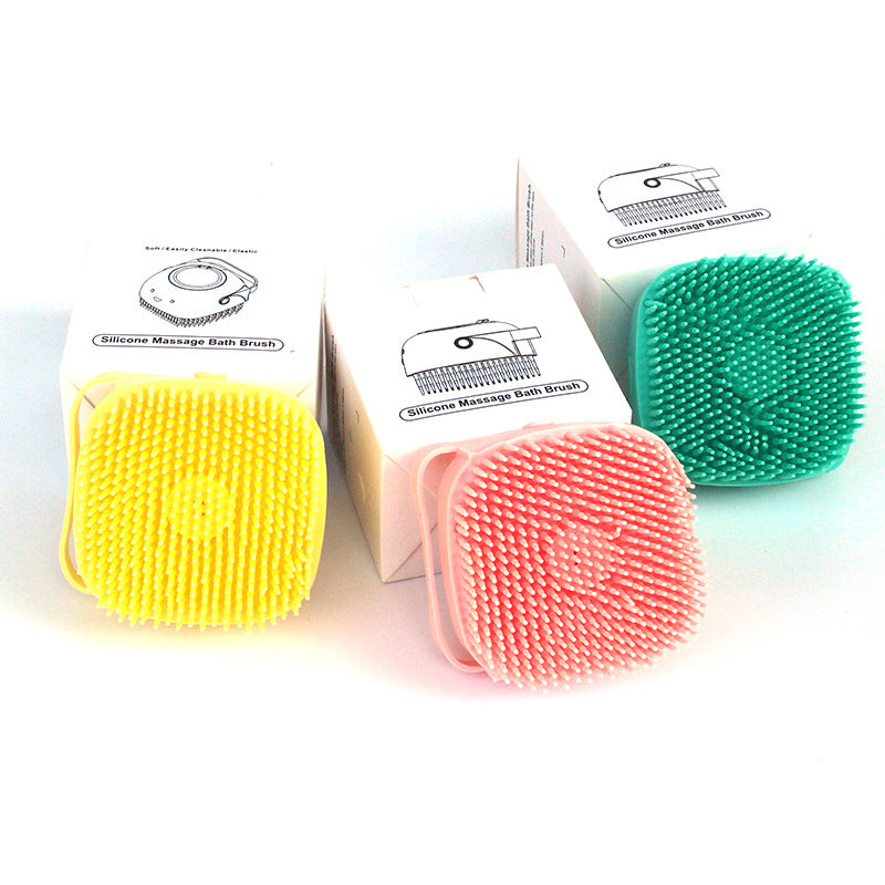 Silicone Dog Bath Brush with Shampoo Dispenser – Pet Grooming Massage Comb